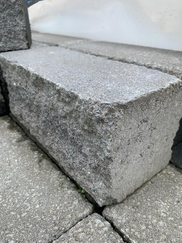 Stapelblok Wallblock Split 12x12x30 cm Grijs - J&W 74, Ophalen, Blok, Nieuw, Nvt