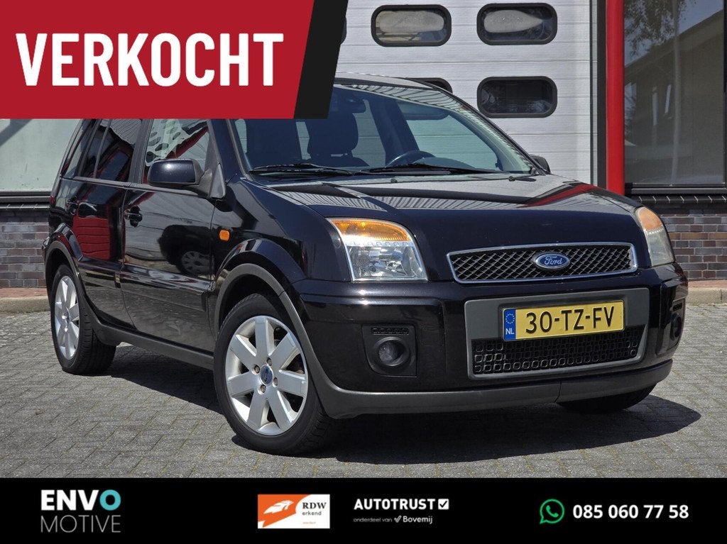 Ford Fusion 1.6-16V Futura Plus Airco/Trekhaak/LMV/Voorr.ver, Auto's, Ford, Voorwielaandrijving, 1596 cc, Gebruikt, Zwart