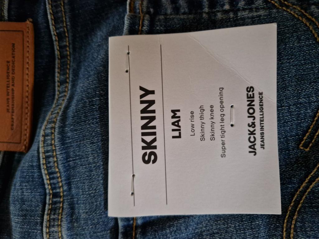 Jack & Jones Liam Skinny Jeans - Nieuw met label, Kleding | Heren, Spijkerbroeken en Jeans, Ophalen, Blauw, Nieuw, W32 (confectie 46) of kleiner