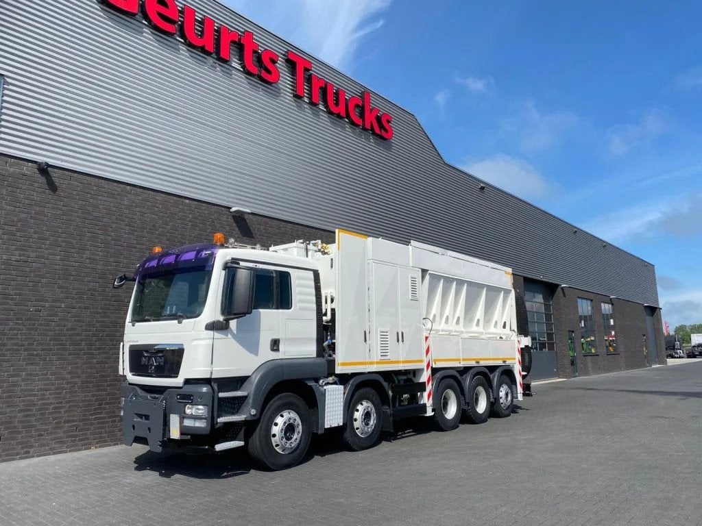 MAN TGS 35.440 10X4-6 BL TRIDEM RSP SAUGBAGGER/SUCTIONEXAVAT, Euro 5, Standkachel, MAN, Wit