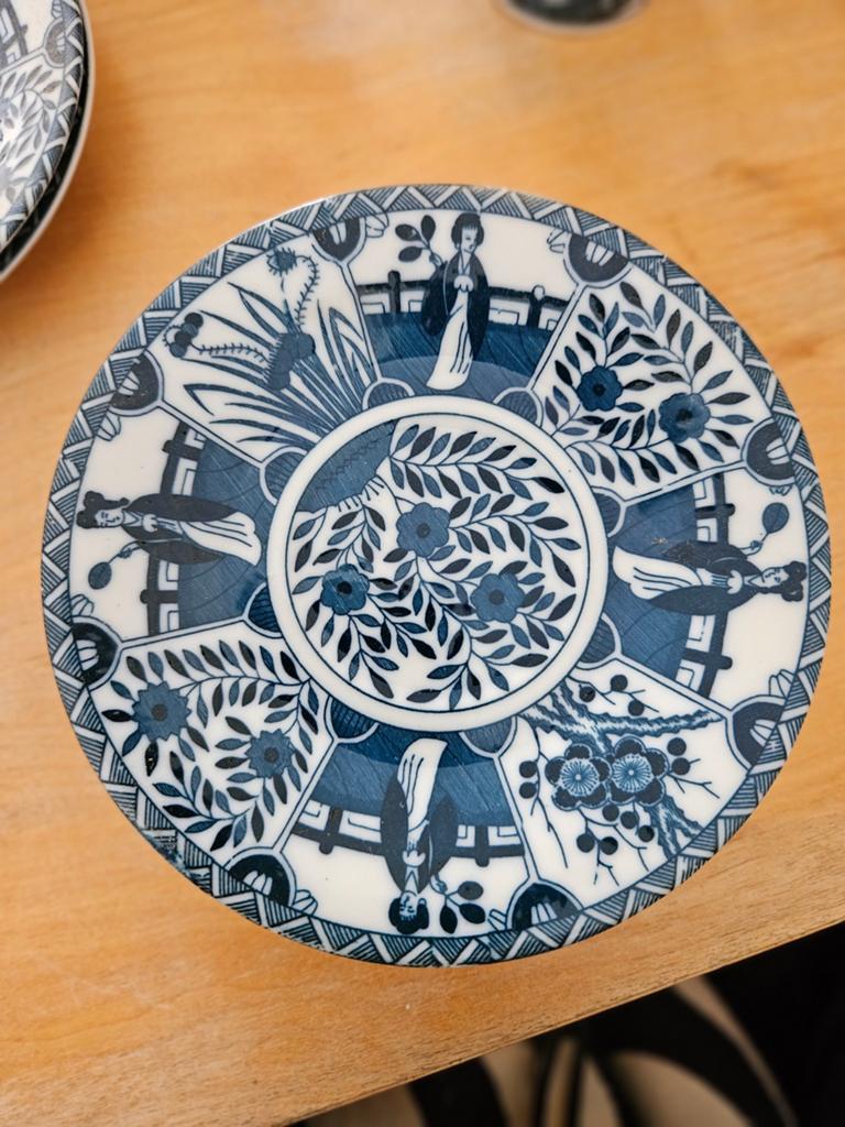 Vintage blauw/wit koffieservies –  Mosa Maastric, Ophalen