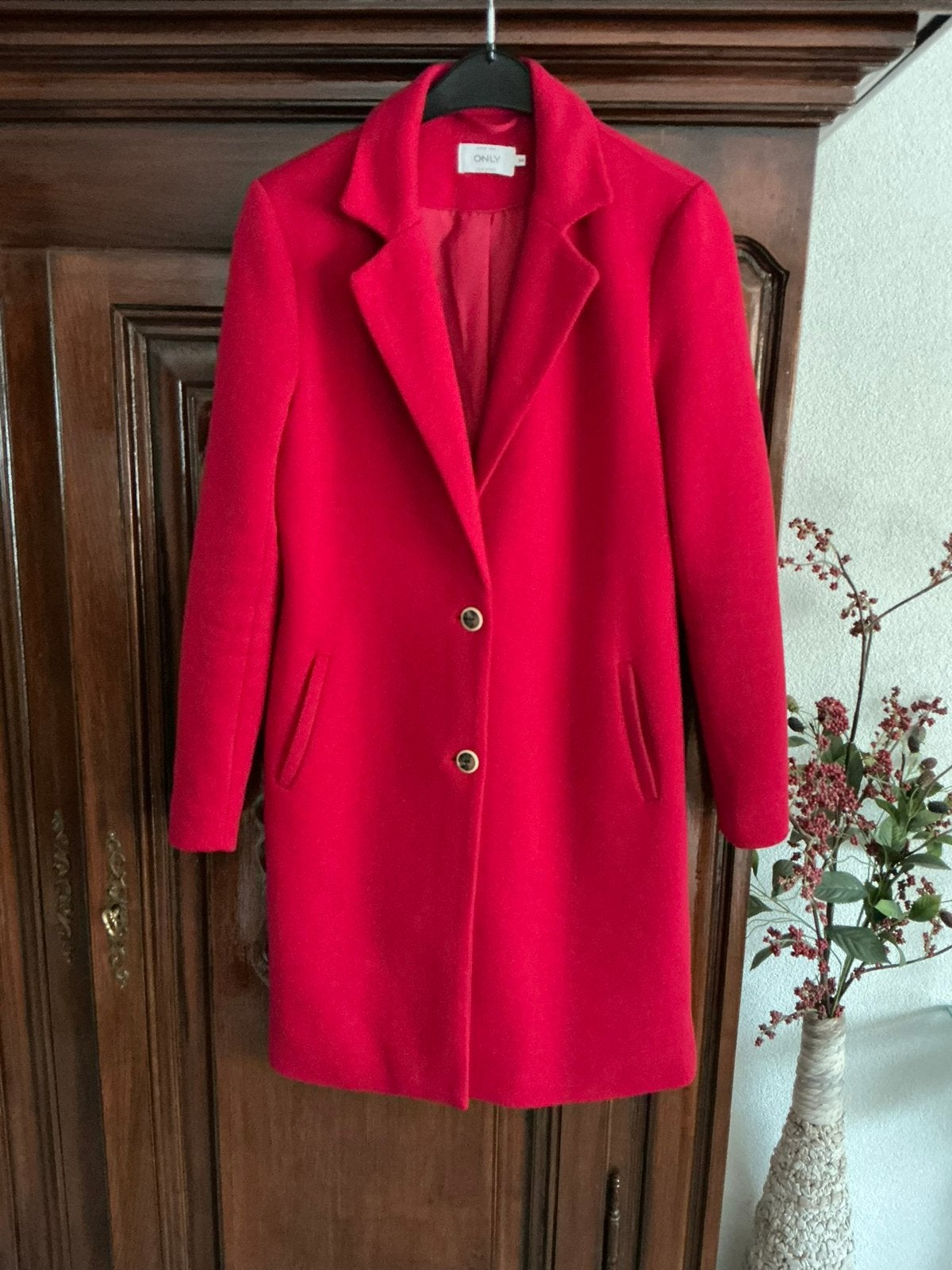 RODE JAS VAN ONLY, Kleding | Dames, Jassen | Zomer, Ophalen of Verzenden, Zo goed als nieuw, Maat 34 (XS) of kleiner, Rood