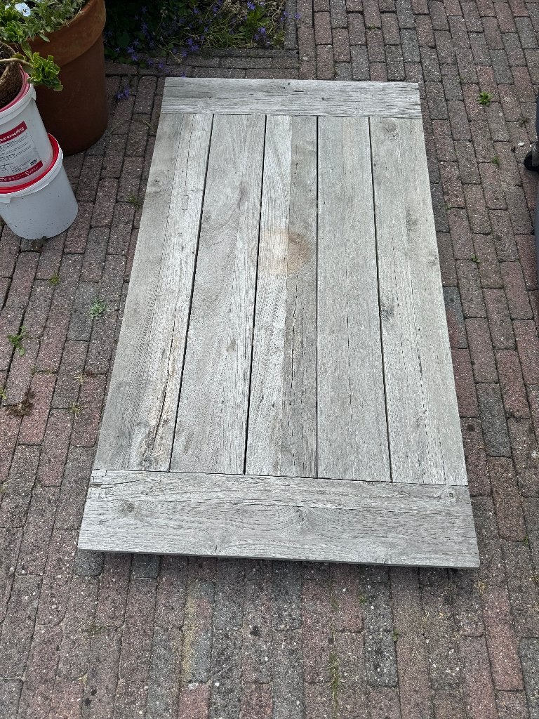 Teakhouten tuin tafel - gratis af te halen, Tuin en Terras, Ophalen, Gebruikt, Rechthoekig, Teakhout