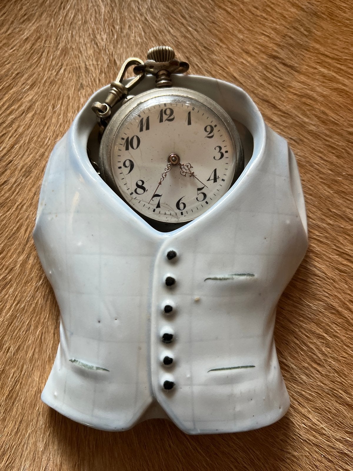 Porseleinen bakje voor zakhorloge - Engels Heren vest, Antiek en Kunst, Ophalen of Verzenden