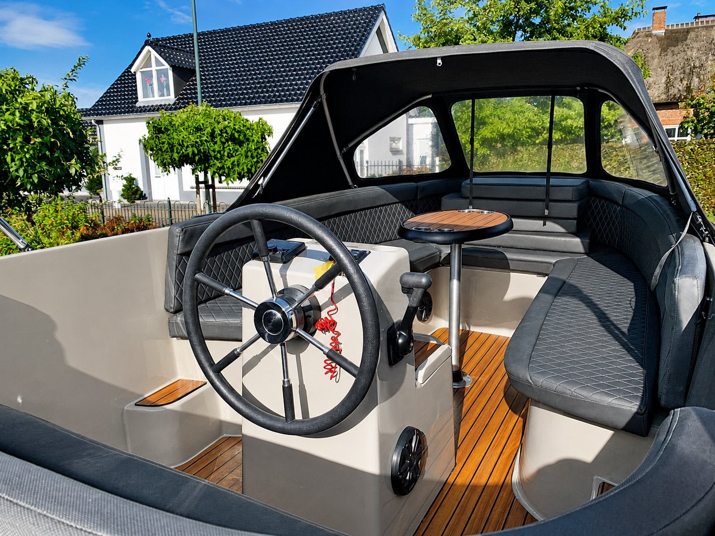 Meersloep 600 honda 20pk bwj 022 audio/teak/bimini/tafel, Ophalen, Maassloep, Elektrische start