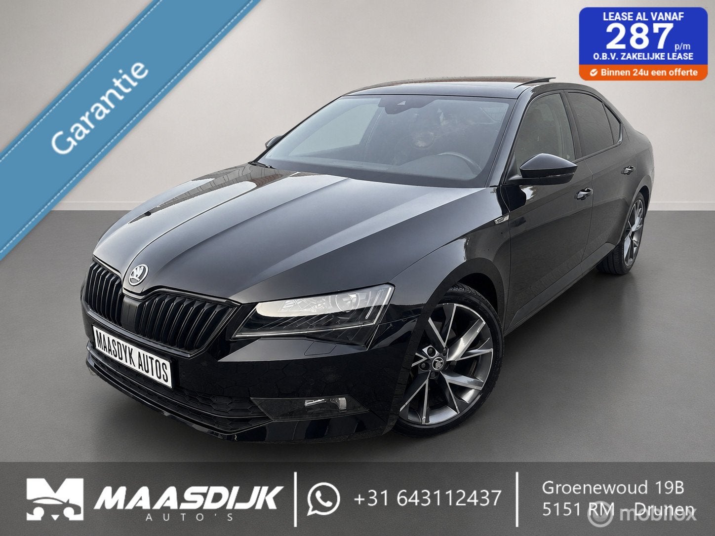 Skoda Superb 1.4 TSI Sportline DSG Carplay PANO PDC Camera, Auto's, Dealer onderhouden, Gebruikt, Zwart, Zwart
