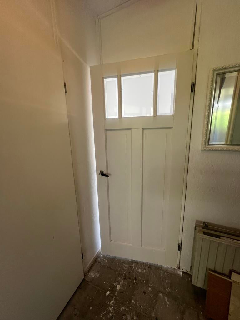 2x Binnendeur met glas (85x201,5 cm) - Gebruikt, Ophalen, Gebruikt, 80 tot 100 cm, Binnendeur