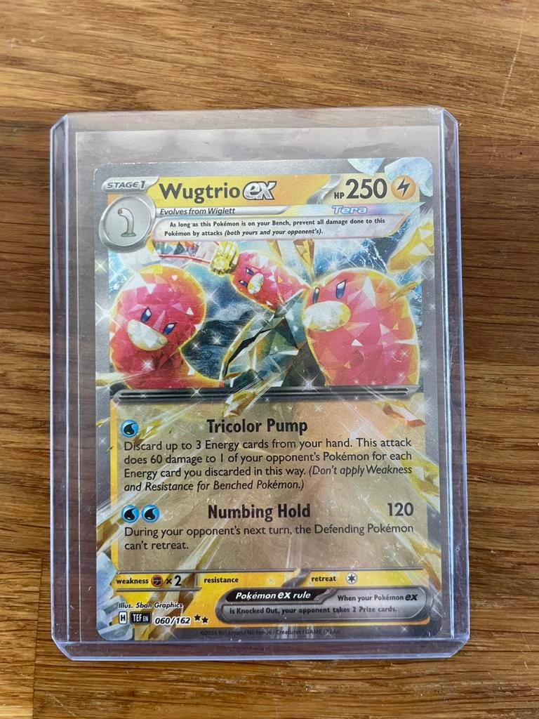 Wugtrio EX pokemon kaart, Ophalen of Verzenden, Zo goed als nieuw, Losse kaart