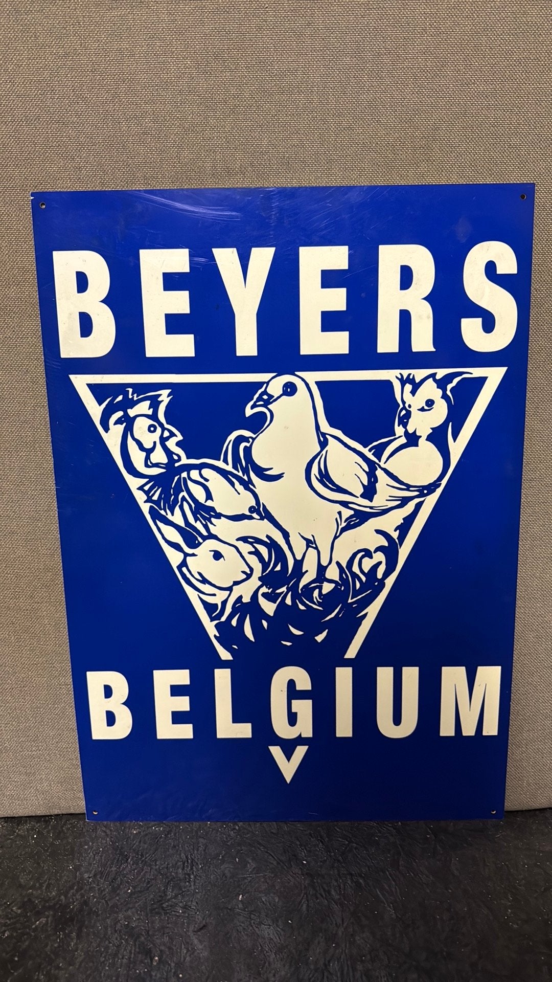 Beyers Belgium reklame bord, Ophalen of Verzenden, Gebruikt, Reclamebord