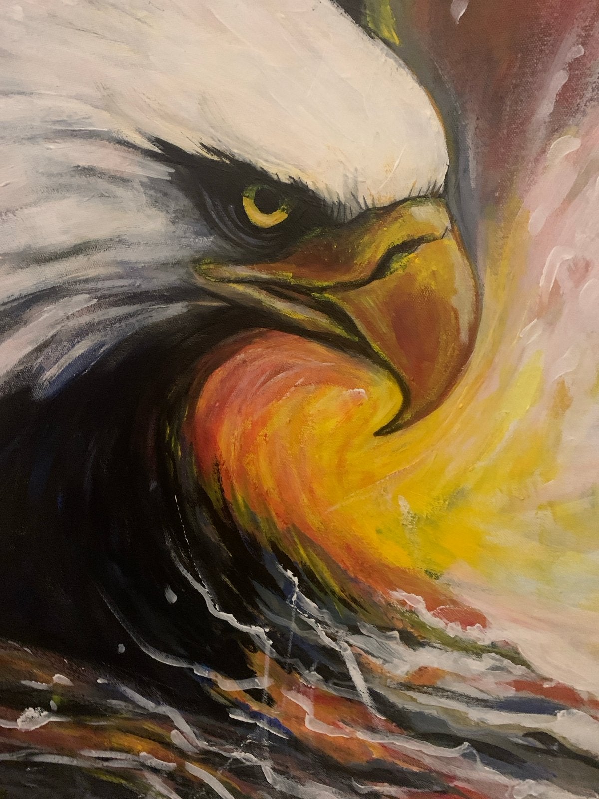 Indrukwekkend Adelaar Schilderij - Krachtig en Kleurrijk, Ophalen of Verzenden