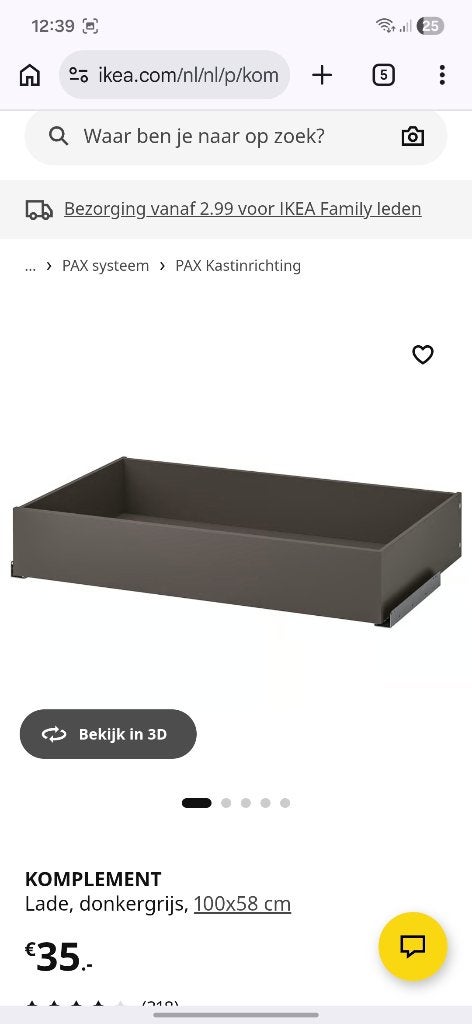 Ik zoek Ikea grijze lades en planken, Ophalen, 1 of 2 laden, 50 tot 100 cm, Zo goed als nieuw