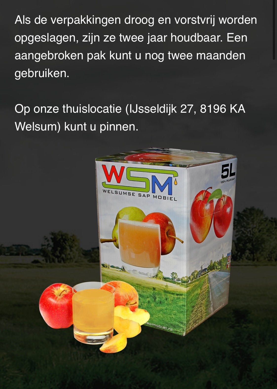 Gratis pure appelsap ophalen 5 liter met kraan, Ophalen