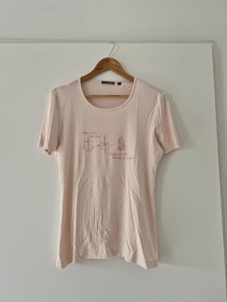 T-shirt Charles Vogele maat L dames - roze, Kleding | Dames, T-shirts, Charles Vogele, Maat 42/44 (L), Ophalen of Verzenden, Zo goed als nieuw