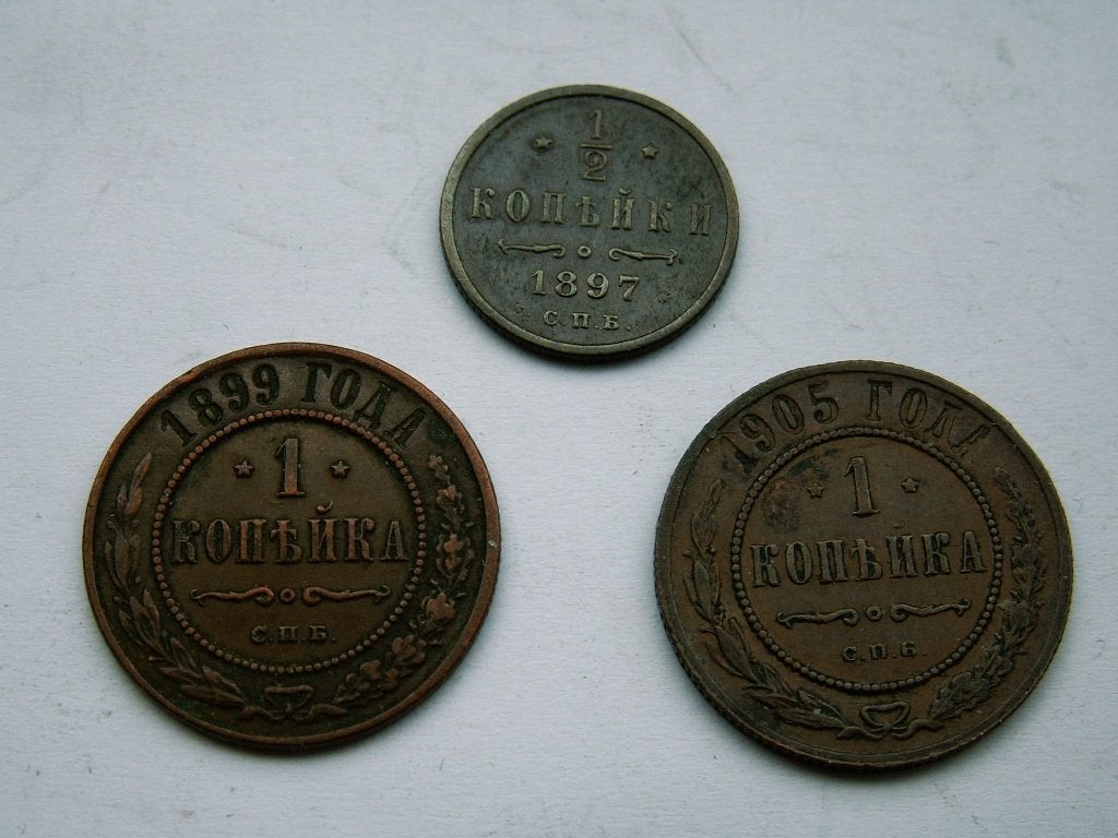 RUSLAND.  Lotje van 3 Munten, Verzenden, Rusland, Setje