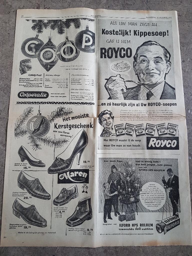 Advertentie Royco kippensoep (1957), Verzamelen, Tijdschriften, Kranten en Knipsels, Ophalen of Verzenden, 1940 tot 1960, Knipsel(s)