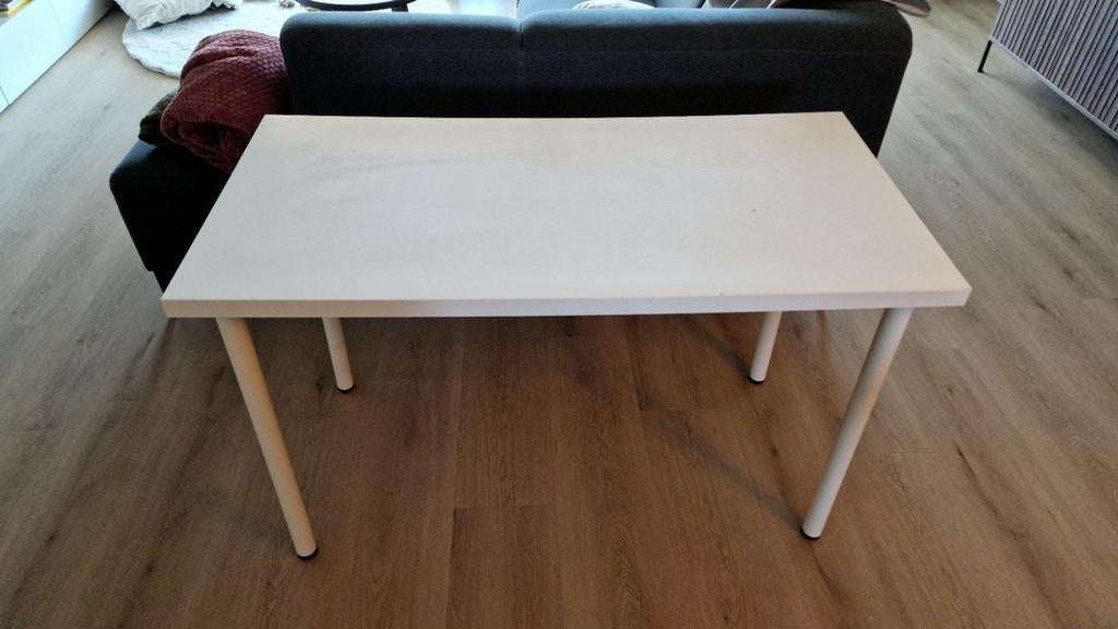 Bureau Ikea wit 120x60 cm, Ophalen, Gebruikt, 75 cm of meer, 60 cm of meer