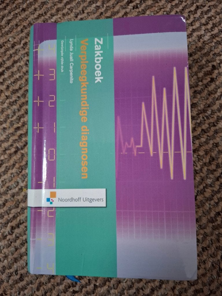 Studieboek Zakboek verpleegkundige diagnosen, Zo goed als nieuw, Noordhoff Uitgevers, Beta, HBO