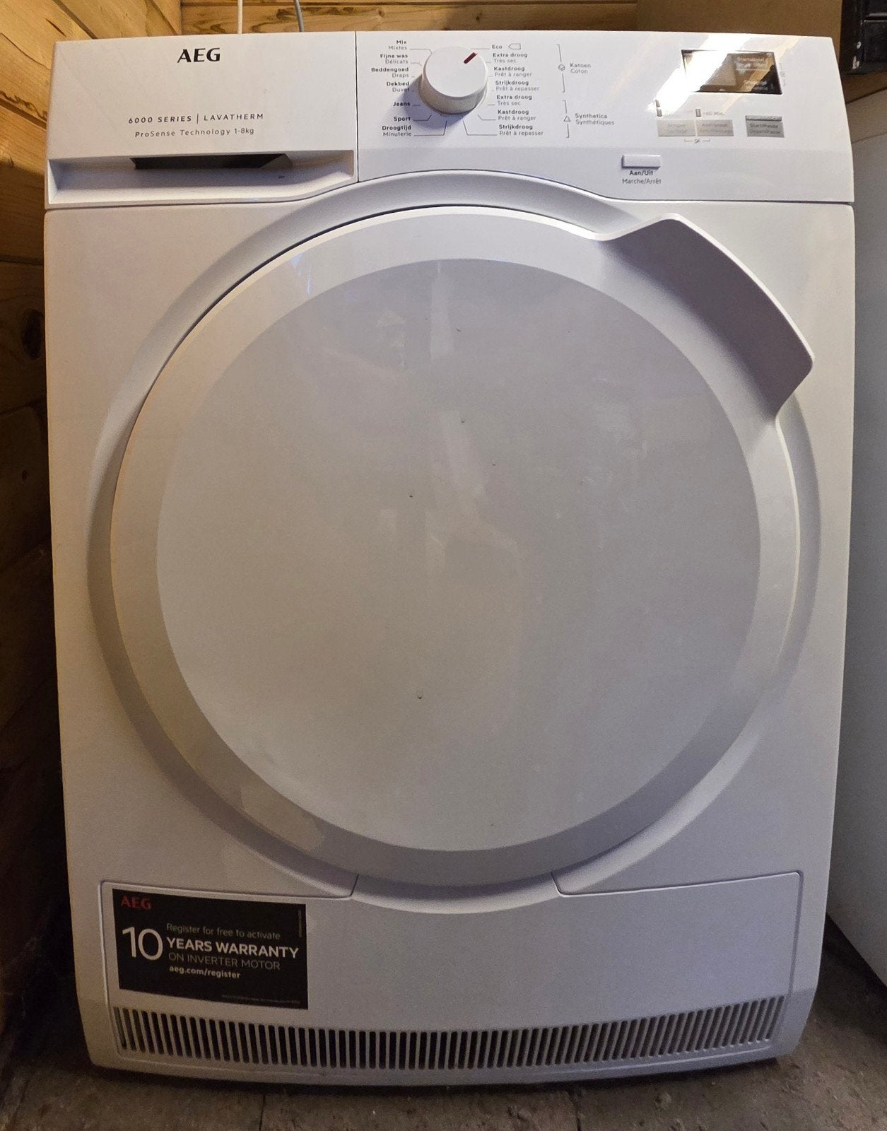 AEG Lavatherm condensdroger T6DBC482, 6 tot 8 kg, Ophalen, Condens, 85 tot 90 cm