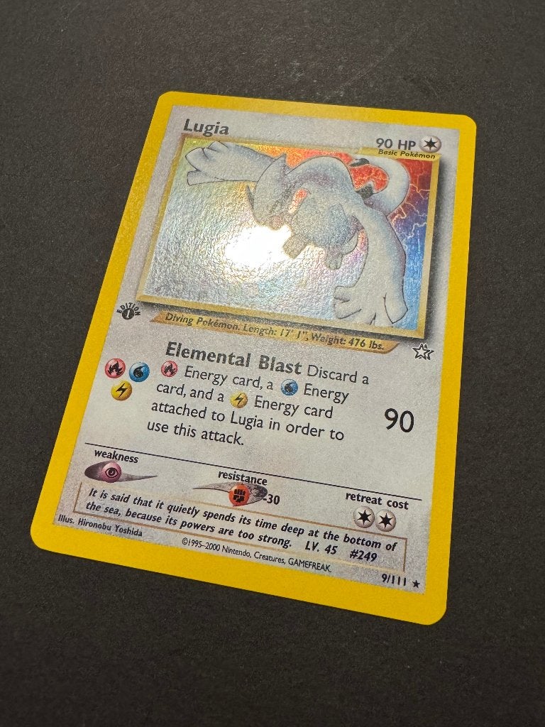 Lugia Neo Genesis 1st edition, Ophalen of Verzenden, Nieuw, Losse kaart, Foil