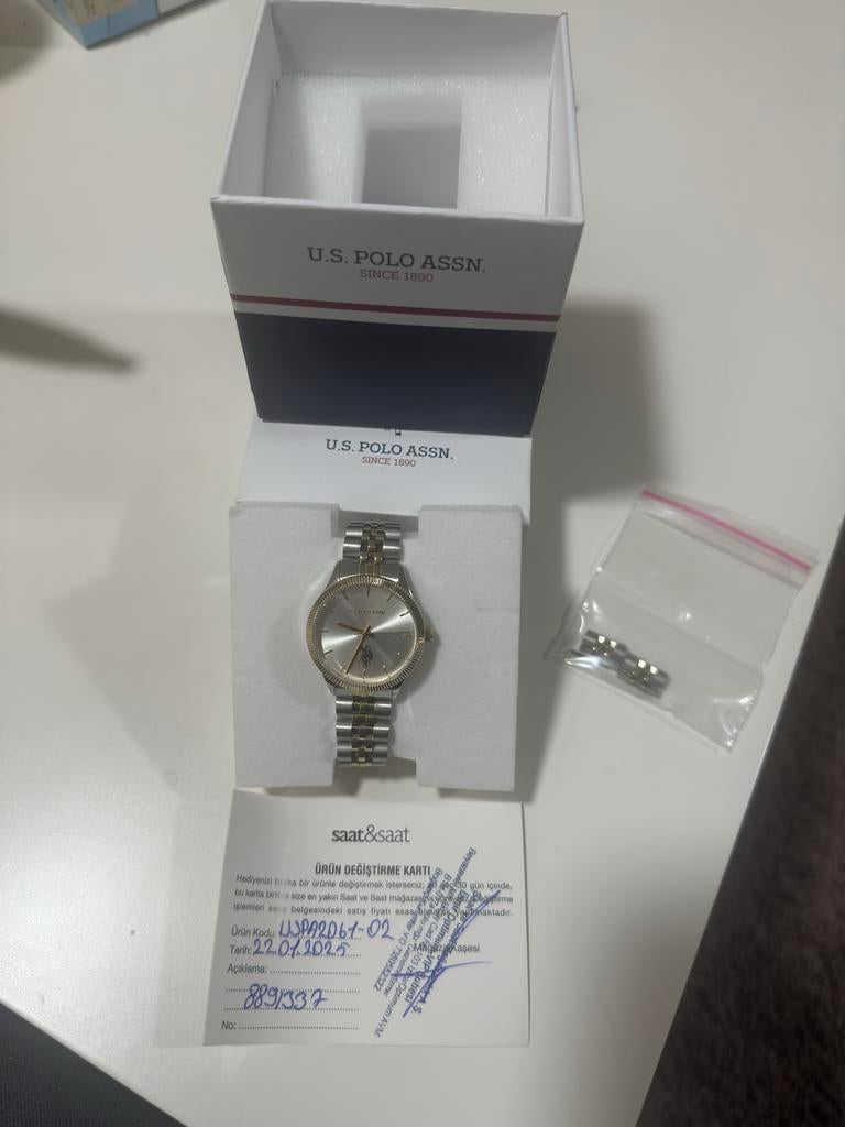 U.S. Polo Assn. Dameshorloge - Zilver/Goud, Sieraden, Tassen en Uiterlijk, Overige merken, Staal, Polshorloge, Ophalen of Verzenden