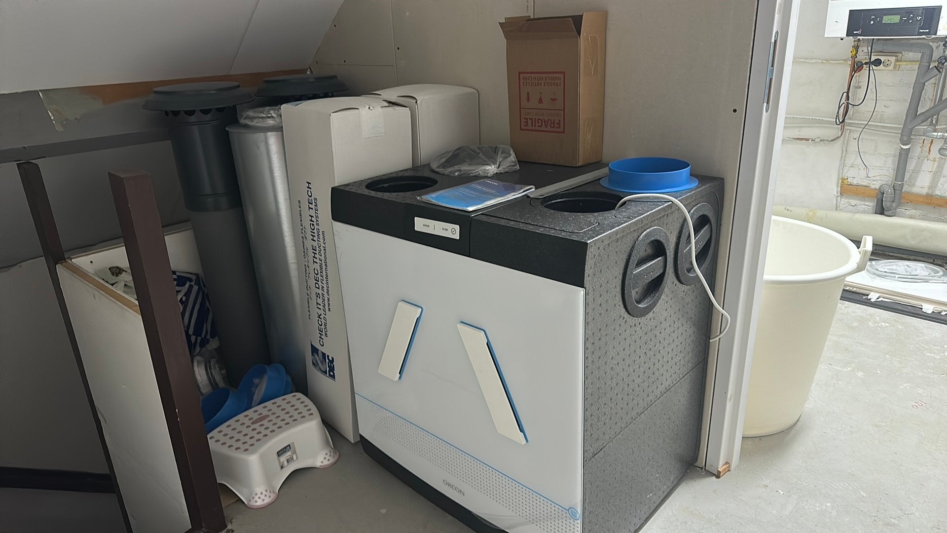 Omplete wtw installatie, Doe-het-zelf en Verbouw, Ventilatie en Afzuiging, Ophalen, Nieuw, Ventilator en Afzuiger