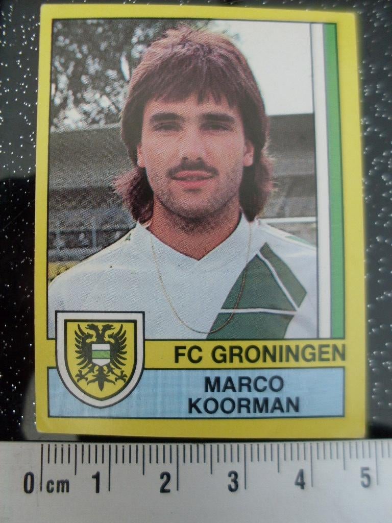 panini sticker voetbal 90 fc groningen Marco Koorman nr 90, Verzenden, Zo goed als nieuw, Overige binnenlandse clubs, Poster, Plaatje of Sticker