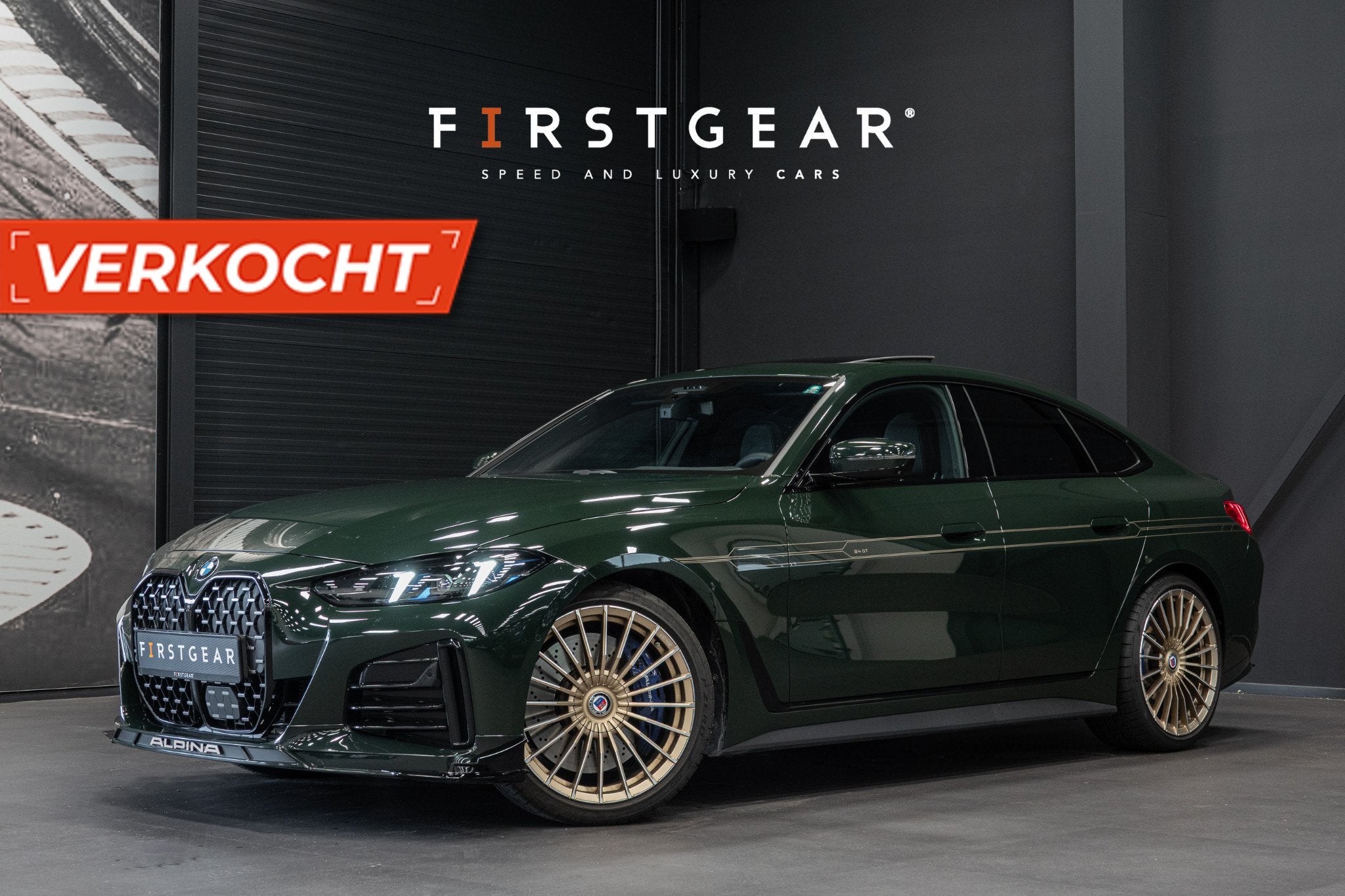 ALPINA B4 GT Gran Coupe *Nr. 50 / Brewster Green / Schuif-/k, Auto's, Automaat, 1800 kg, Gebruikt, Zwart