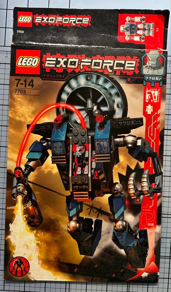 Lego Exoforce 7703 Fire Vulture compleet met stickervel, Gebruikt, Overige thema's, Lego, Ophalen of Verzenden