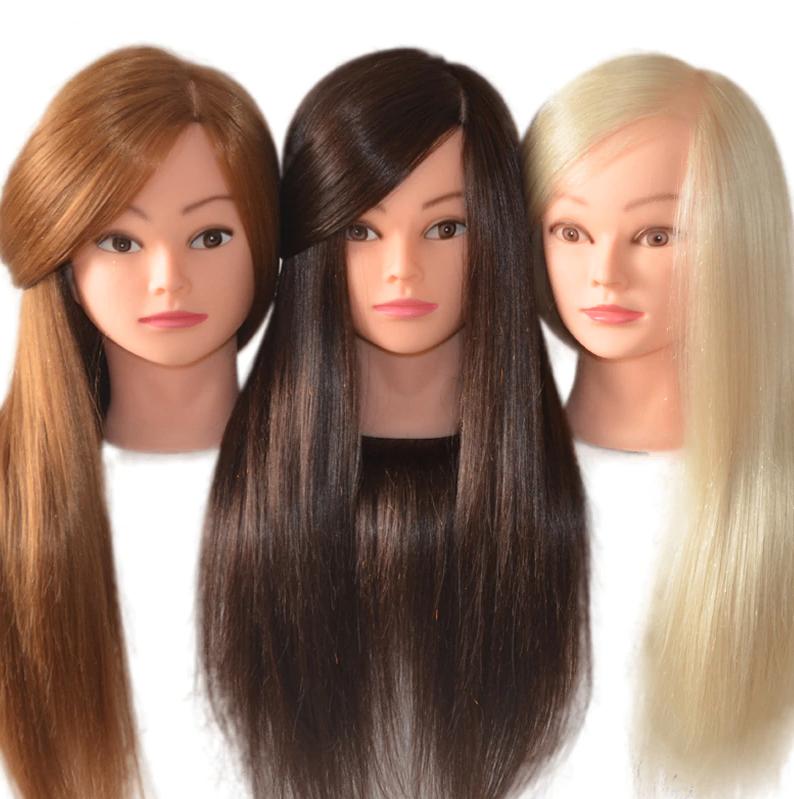 Kappershoofd Mensenhaar Blond Bruin Oefenhoofd Kapper Kop, Verzenden, Nieuw