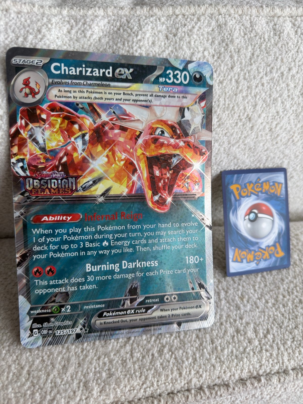 Pokémon Jumbo kaarten: Charizard ex, Kleavor, Hoopa, Boltund, Ophalen of Verzenden, Zo goed als nieuw, Meerdere kaarten