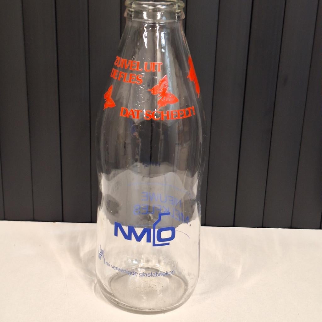 Vintage NMO Melkfles - Zuivel uit de fles!, Ophalen of Verzenden