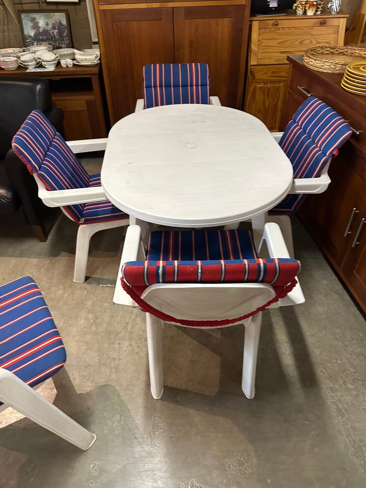 Tuinset compleet €60 Hartman stoelen, Ophalen, Kunststof, Gebruikt, C
