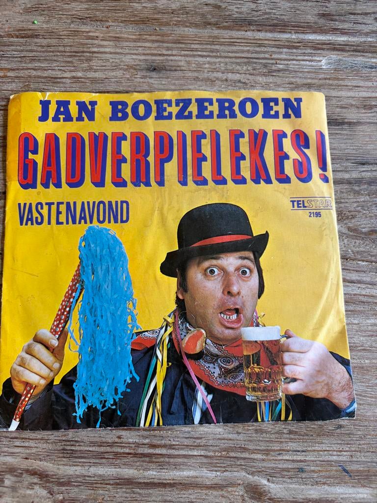 Jan Boezeroen - Gadverpielekus! / Vastenavond (telstar), Gebruikt, 7 inch, 1970 - 1979, Levenslied of Smartlap