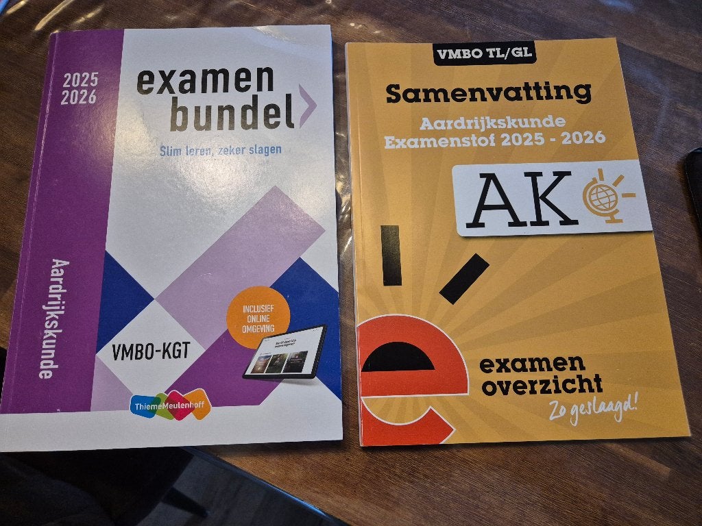 Examenbundel en samenvatting aardrijkskunde 2025/2026, Boeken, VMBO, ThiemeMeulenhoff, Ophalen of Verzenden, Aardrijkskunde