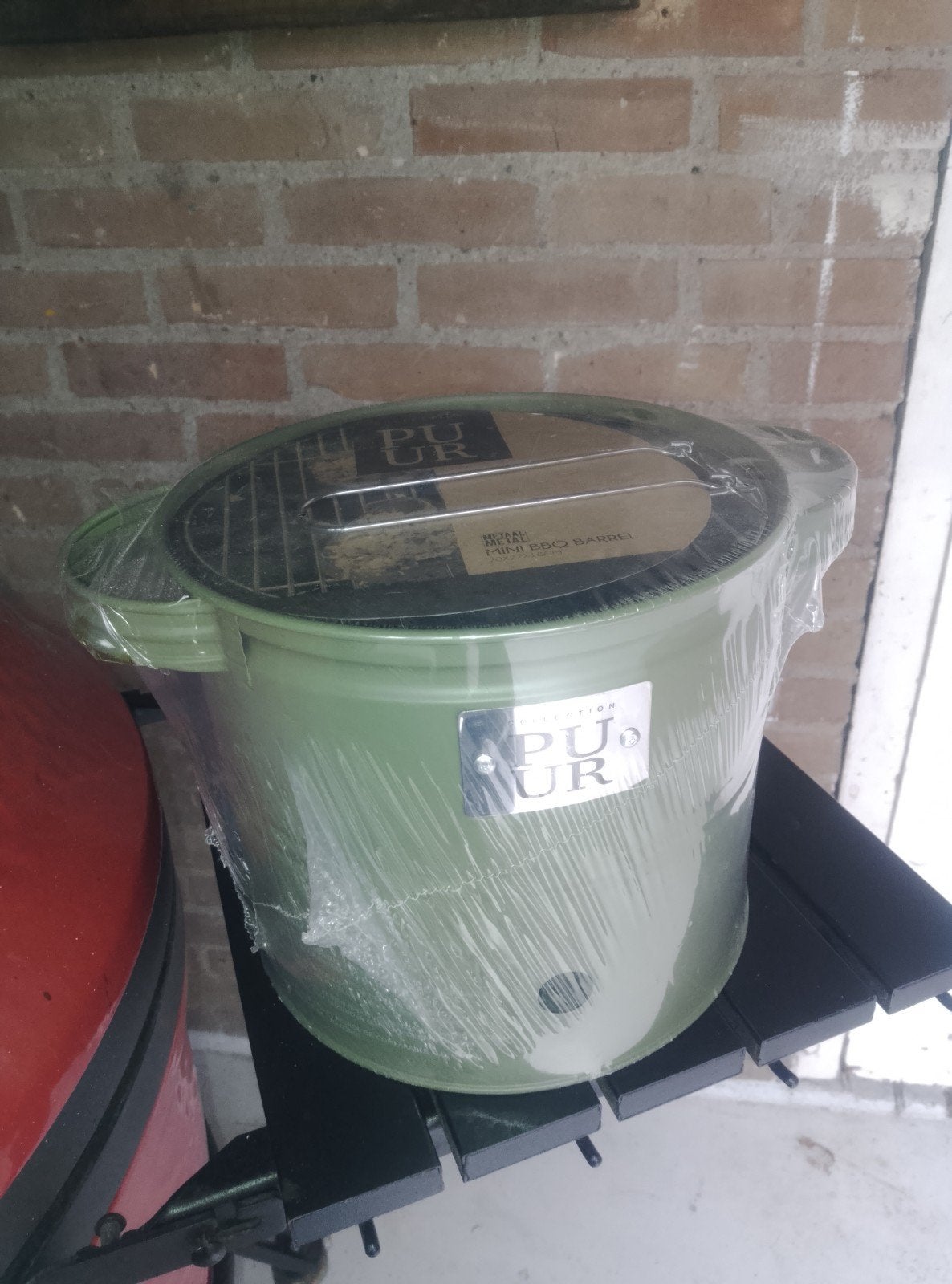 Puur Mini BBQ Barrel - Draagbare Houtskoolbarbecue, Ophalen, Nieuw, Puur