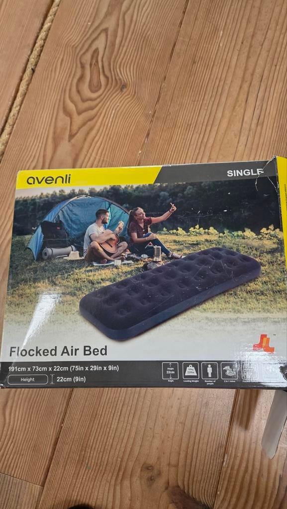 Avenli Eenpersoons Luchtbed - Floc Air Bed, Ophalen, Zo goed als nieuw, 1-persoons