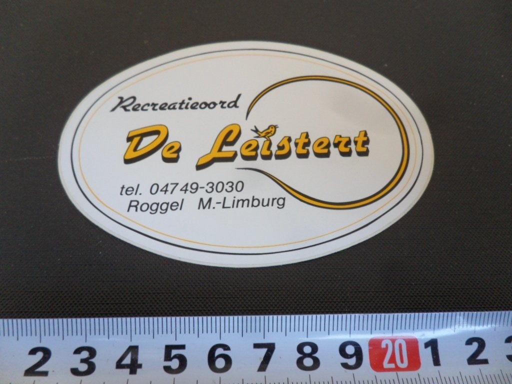 sticker Roggel M. Limburg Recreatieoord DE LEISTERT, Ophalen, Zo goed als nieuw