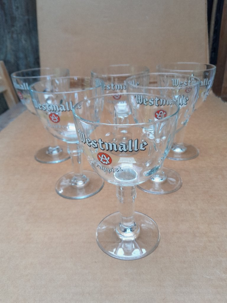 6 westmalle bierglazen 33cl, Verzamelen, Biermerken, Ophalen of Verzenden, Nieuw, Glas of Glazen, Overige merken