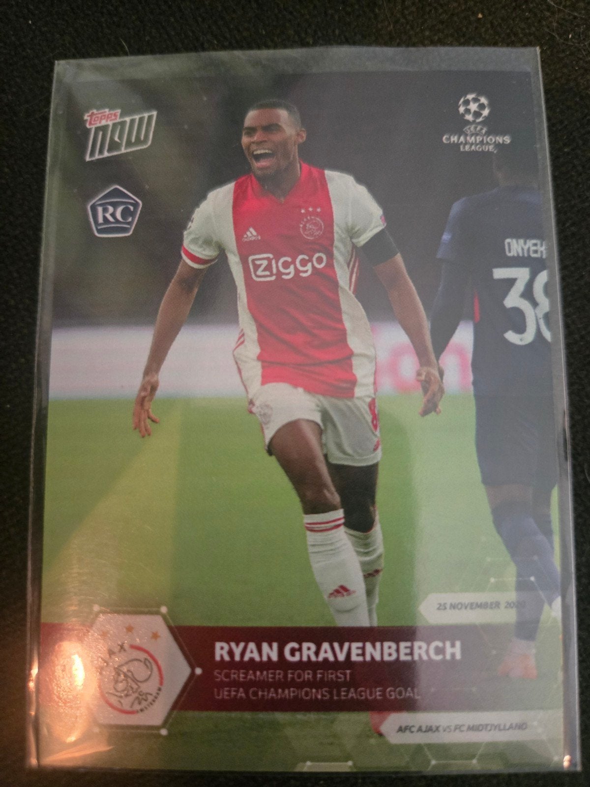 Ryan Gravenberch Topps Now RC Ajax Champions League, Ophalen of Verzenden, Zo goed als nieuw, Ajax, Spelerskaart