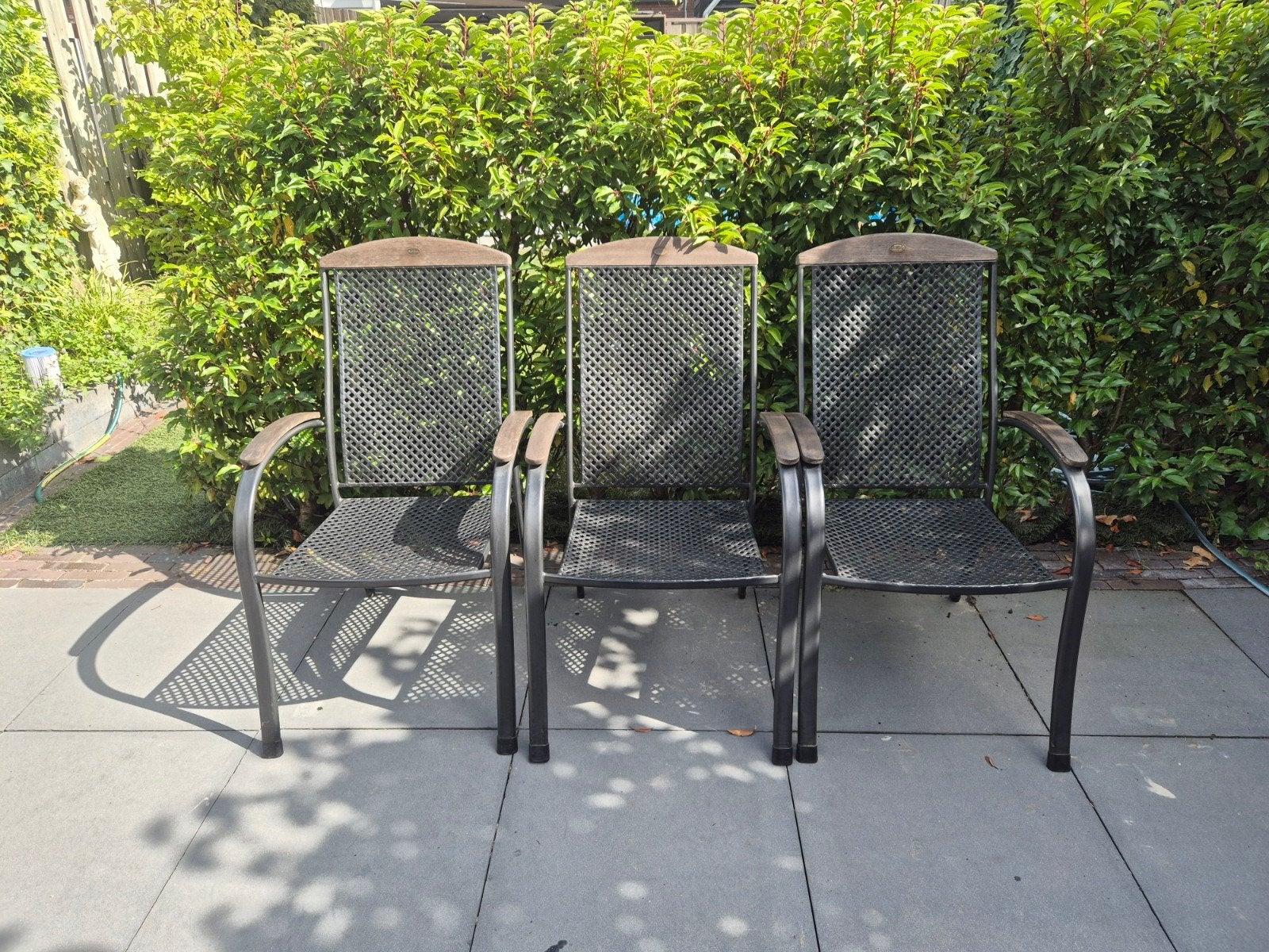 8 Royal Garden stapelbare tuinstoelen - onverwoestbaar, Tuin en Terras, Tuinstoelen, Ophalen, Gebruikt, Metaal, Stapelbaar