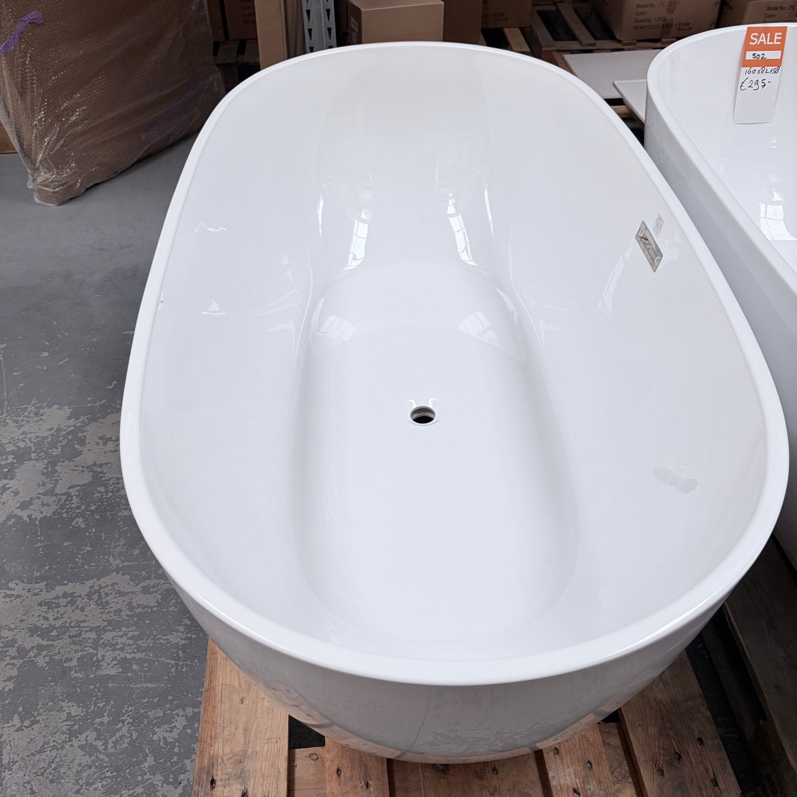 Prachtig ovaal ligbad 160x82x58 cm Bad nr503, Ophalen of Verzenden, Nieuw