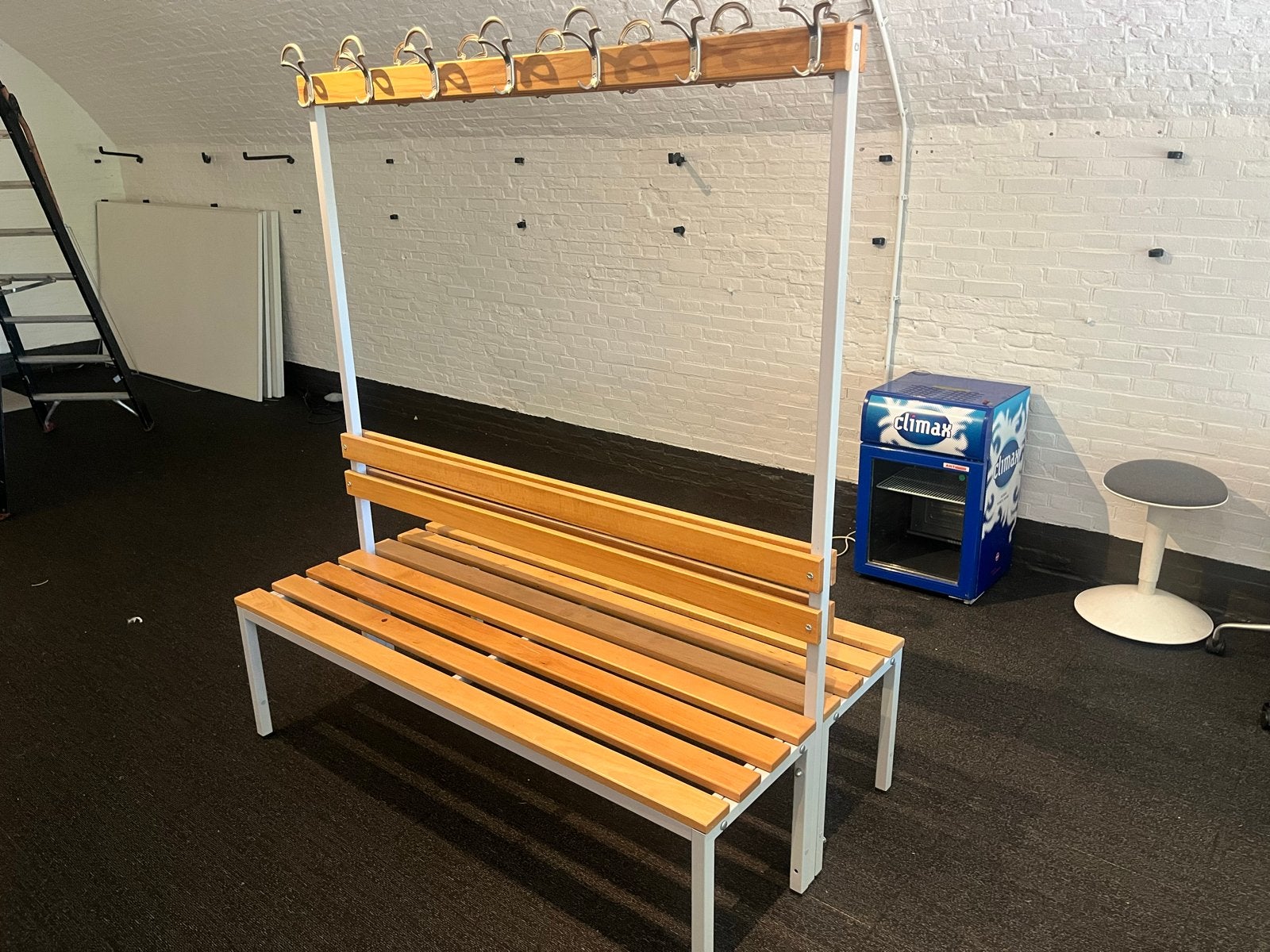 Garderobebank met kapstok - Breed 150cm, Ophalen, Gebruikt, Overige kleuren, Eén