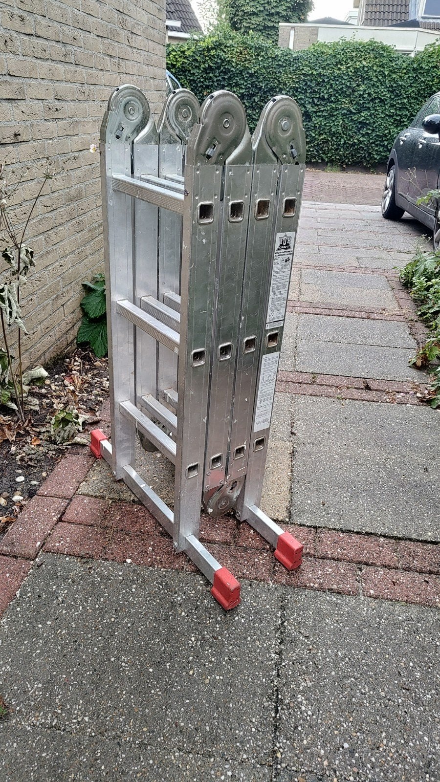 Multifunctionele aluminium vouwladder, Ophalen, Gebruikt, 2 tot 4 meter