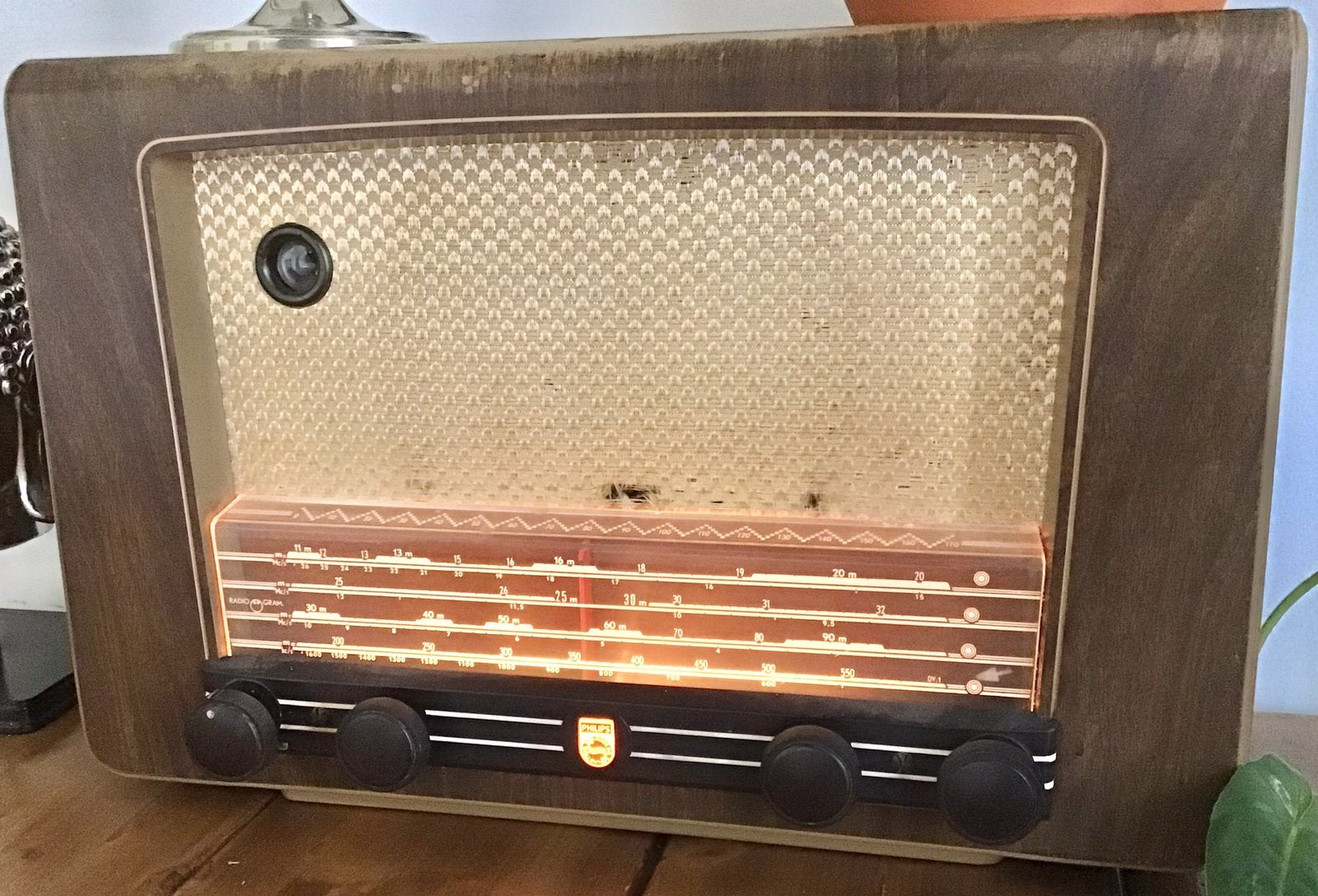 ANTIEKE PHILIPS BX 516 A/10 BUIZEN RADIO VAN ROND1950, Ophalen of Verzenden