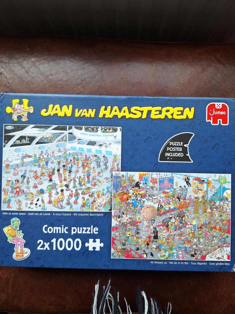 Dubbele puzzel Jan van Haasteren., Ophalen, 500 t/m 1500 stukjes, Zo goed als nieuw