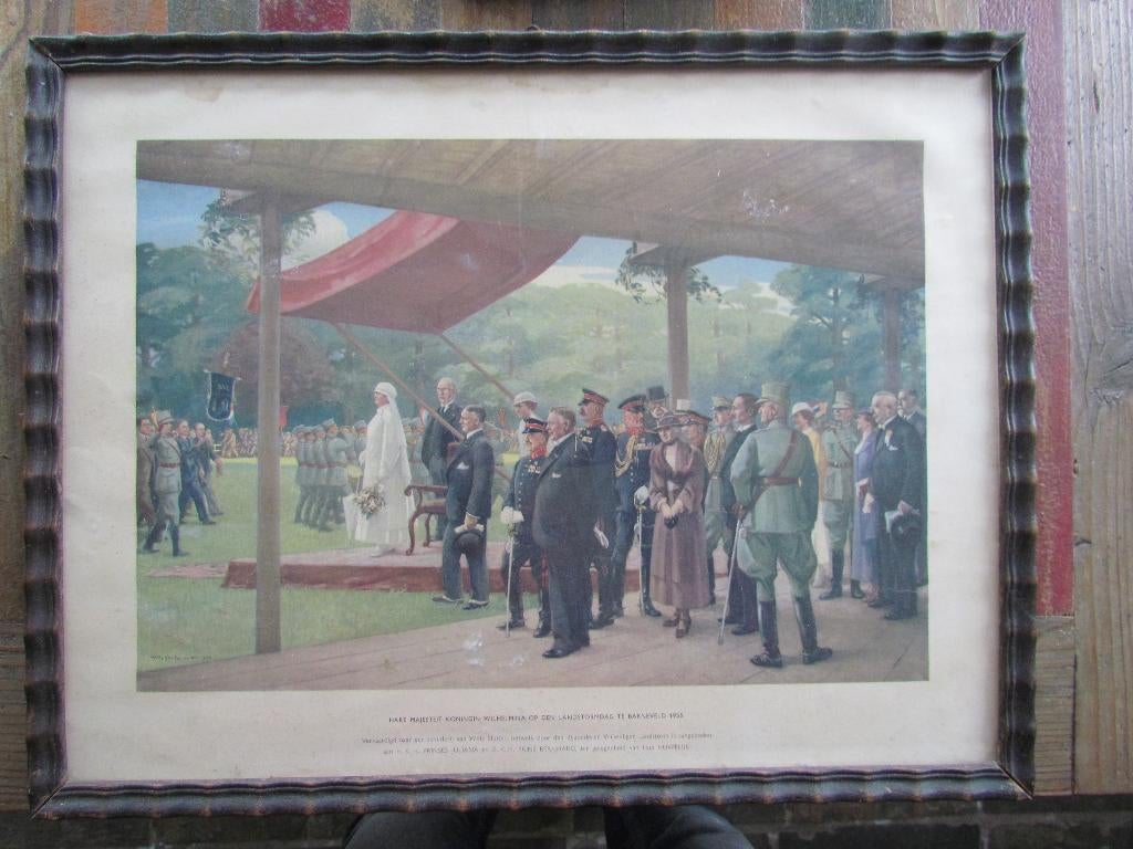 Afbeelding koningin Wilhelmina op den Landstormdag, Ophalen, Gebruikt, Nederland, Kaart, Foto of Prent