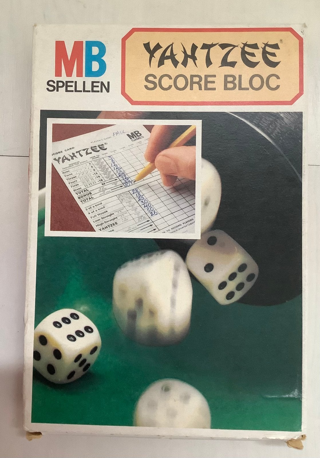 Yahtzee scoreboekje, bijna compleet, Ophalen of Verzenden, Zo goed als nieuw