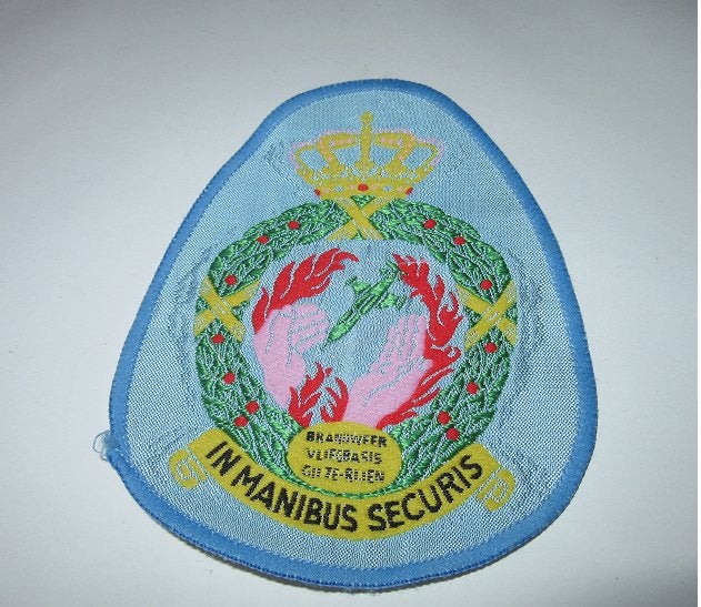 Brandweer Vliegbasis Gilze-Rijen embleem, Verzenden, Luchtmacht, Nederland, Embleem of Badge