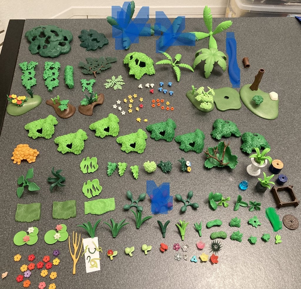 Playmobil bloem plant boom bomen bloempot waterlelie bosgroe, Ophalen of Verzenden, Zo goed als nieuw, Losse onderdelen