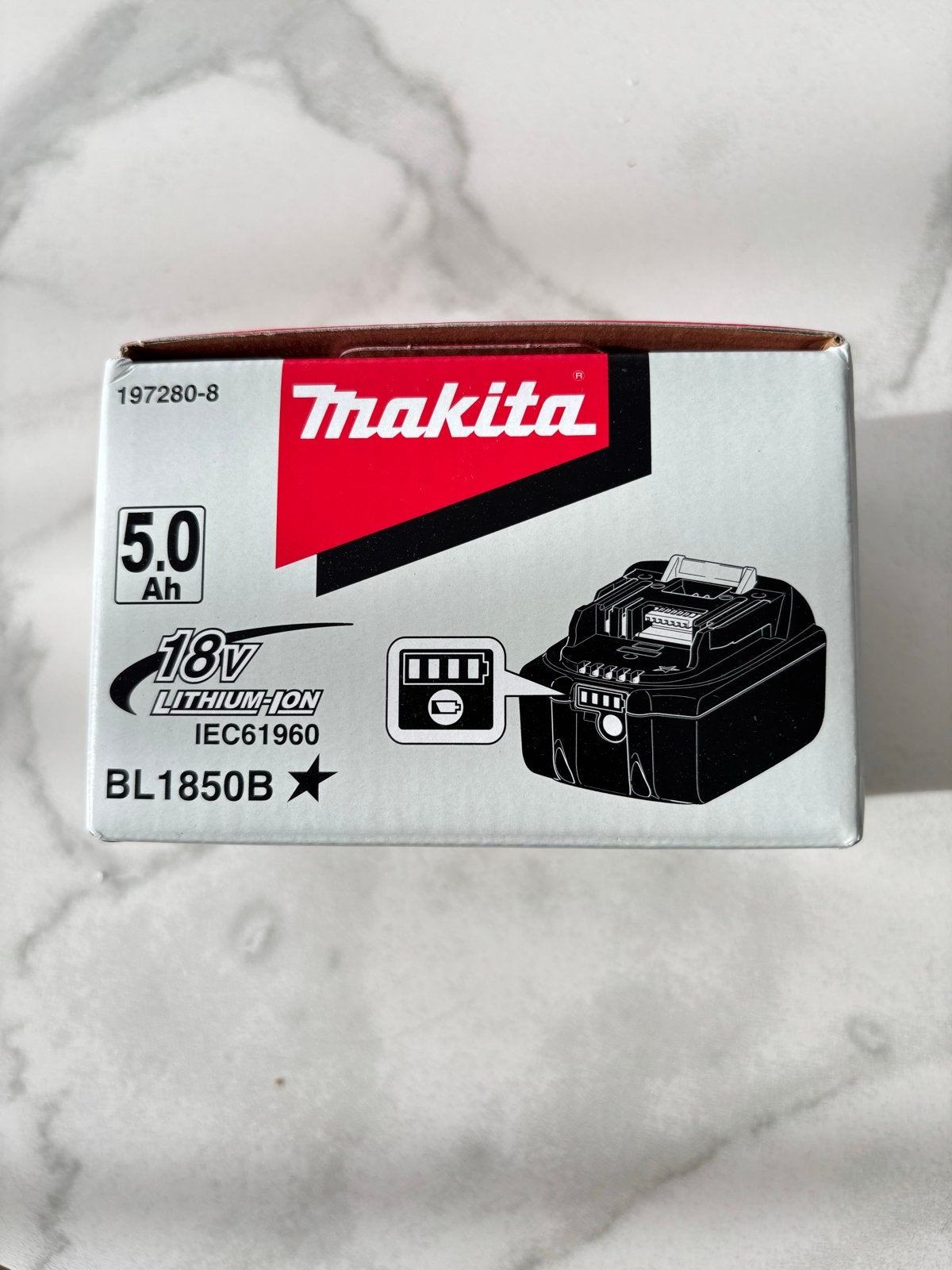 Nieuwe Makita 18V 5.0Ah Li-ion Accu BL1850B, Ophalen of Verzenden, Nieuw